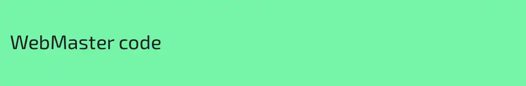 WebMaster code